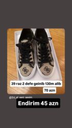 женские синие кеды: Qadın üçün krossovka - Ölçü: 39 - Model: Aşağı profilli, bağlamalı -