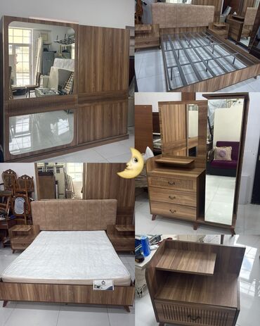 qapi zamoklari qiymeti: Yataq desti 720 manat.Olcu Dolab E 240/H 220/D 55.Taxt