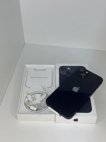 телефон стационарный: IPhone 13, Новый, 128 ГБ, Midnight, Кабель, Коробка, 100 %