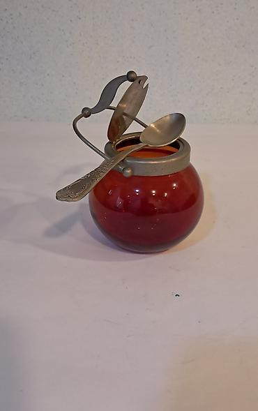 молдинг стекла: Сахарница из красного стекла СССР 1960х — 3