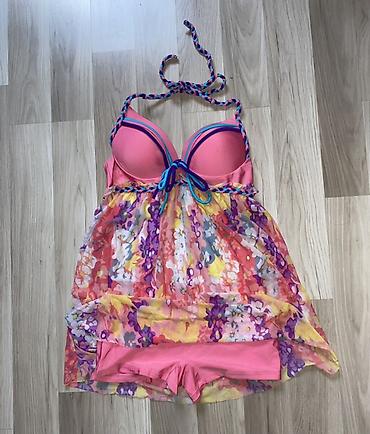 mayo: Qadın çimərlik dəsti – bikini üstü və şortlu tunik - Model: Halter — 1