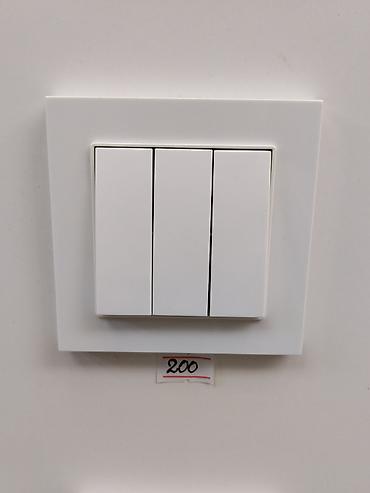 smart light: Трёхклавишный настенный выключатель света (врезной). - Тип — 1