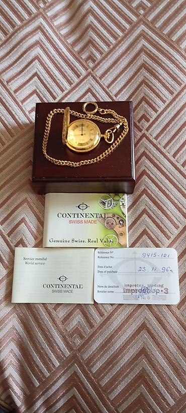 dəsti: CONTINENTAL Swiss Made cib saatı – zəncirli, qapaqlı model - Brend — 2