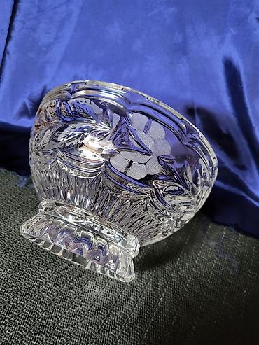 Činije: Cinija nova kristal Zajecar iz 70ih.god. Cinija kristal sa matiranim — 6