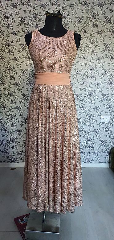 Вечерние платья: Вечернее платье, А-силуэт, Длинная модель, С пайетками, XS — 7