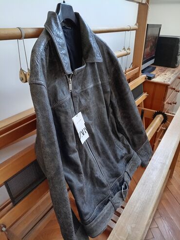Ostale jakne, kaputi, prsluci: Nova kožna jakna ZARA vel. L,nenošena,ima etiketu