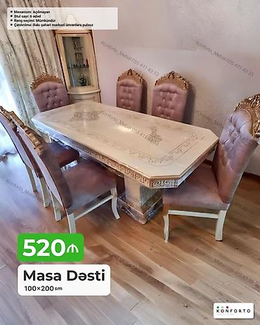 sufre dekoru: Masa Dəsti – 100×200 sm - Klassik üslubda bəzək naxışlı, möhkəm — 1