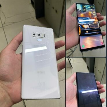лж телефон: Samsung Galaxy Note 9, Б/у, 128 ГБ, цвет - Белый, 1 SIM