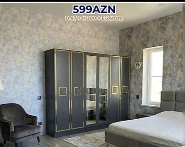 Yeni, 5 qapı, Güzgülü, Qara, Açılan, Düz dolab lalafo.az -da Yeni, 5 qapı, Güzgülü, Qara, Açılan, Düz dolab