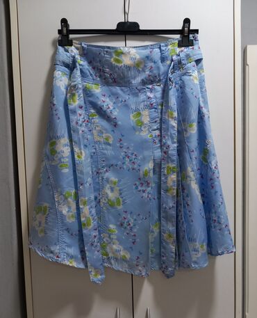 suknja sa tregerima: S (EU 36), Midi, color - Multicolored