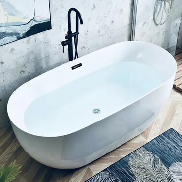 плитка для ванны цена: Ванна, Овальная, Материал: Акрил, Размер: 170 x 80 см