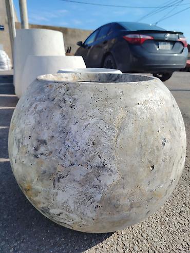 caxmaq daşı: Beton dekorativ güldan/çiçək qabları - Material: yüksək möhkəmliyə — 6