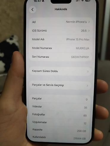 iphone 15 pro max cakma: IPhone 15 Pro Max, 256 GB, Natural Titanium, Face ID — 2