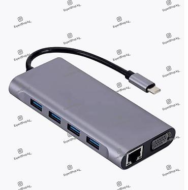 Другие аксессуары для компьютеров и ноутбуков: Хаб Type-C 11-in-1, док-станция, разветвитель, адаптер с 11 различными — 9