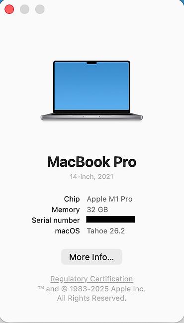Ноутбуки Apple (MacBook): Apple M1 Pro, ОЗУ, RAM: 32 ГБ — 4