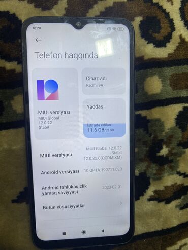 Xiaomi: Xiaomi Redmi 9A, 32 GB, rəng - Qara, 
 İki sim kartlı