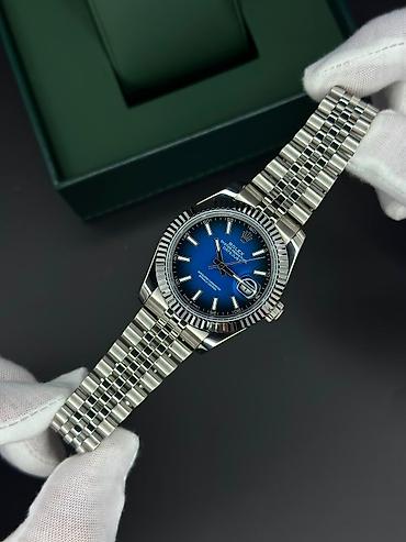 mersedes saat: Rolex Datejust, mavi “sunburst” siferblatlı, paslanmayan poladdan — 2