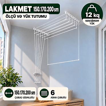 сушилка для белья потолочная: **Lakmet — Tavan üçün paltar quruducusu, 6 qollu Lakmet paltarları — 4