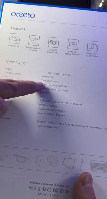 Digər planşetlər: Oteeto tab 16 ‼️tablet tam yeni təzə bağlı qutudadır‼️ otteto -da lalafo.az — 14 Digər planşetlər: Oteeto tab 16 ‼️tablet tam yeni təzə bağlı qutudadır‼️ otteto — 14