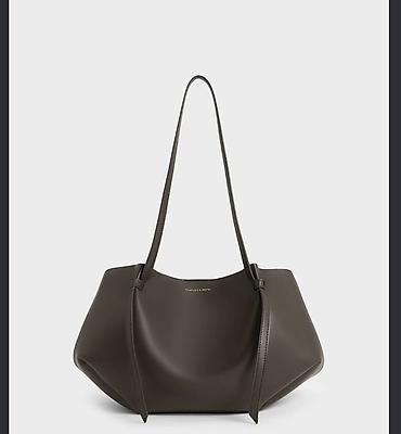 samsung galaxy fold: Сумка-тоут Charles & Keith - Модель: скульптурный тоут с — 1