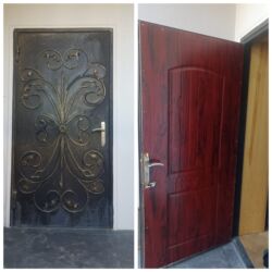 seyf qapilar bakida: Seyf qapı ölçü 1.6*2.16 qalın listendir sifarişlə yiğilib qiymət 250