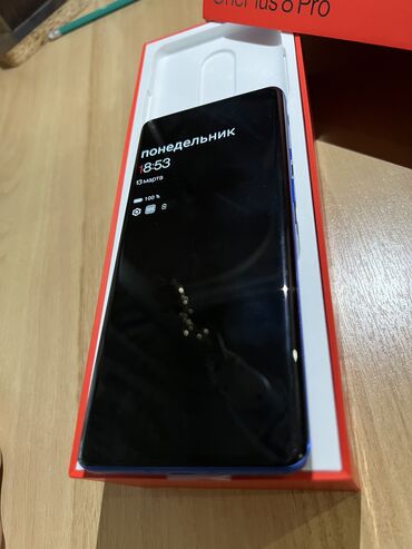 ванплас: OnePlus 8 Pro | 256 ГБ | цвет - Голубой | Зарядное устройство, Чехол, Кабель | С документами | Отпечаток пальца