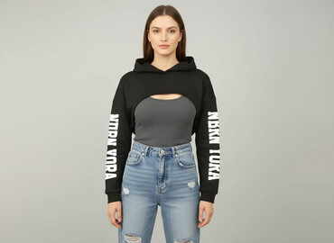 obcisłe krótkie spodenki: Women`s hoodie, size M