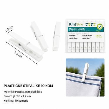 KMT Plastična štipaljka bela 2407114 Praktične bele plastične