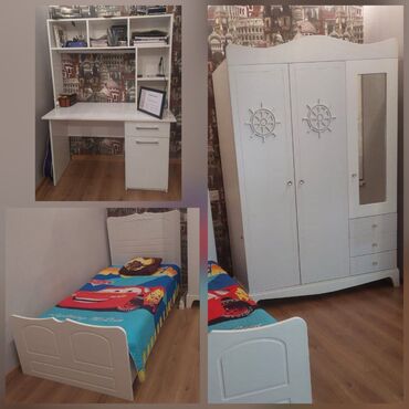 Radiatorlar: Oğlan və qız üçün, İşlənmiş, Təknəfərlik çarpayı, Yazı masası, Dolab