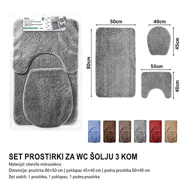 KMT Komplet od 3 komada toaletne daske od mikrovlakana 2205383 -