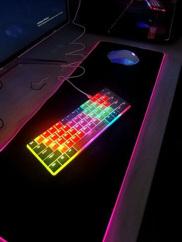 мониторы asus: Клавиатура, Механическая, Проводное подключение, Размер: 60%
