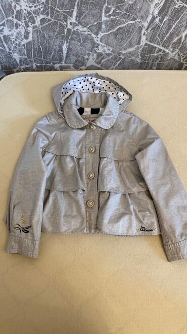 Plaşlar: Плащ-трснсформер Catimini производство Франция серого цвета с — 8