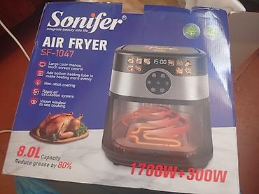 Sonifer SF-1047 Air Fryer – 8.0L Xüsusiyyətlər: - Geniş tutum: 8 litr lalafo.az -da — 4 Sonifer SF-1047 Air Fryer – 8.0L Xüsusiyyətlər: - Geniş tutum: 8 litr — 4