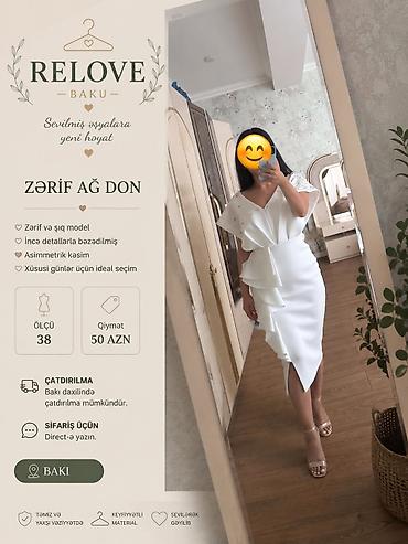 Zərif ağ don – REL0VE Baku - Şıq və qadınsı siluet - İnci detallar