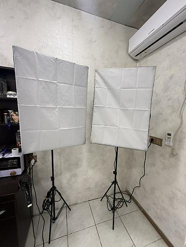 ucuz parca: Studiyə uyğun 2 ədəd softbox işıq seti - Düzbucaqlı softboxlar — 1