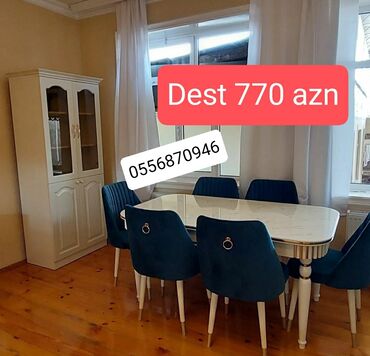 Masa və oturacaq dəstləri: Qonaq otağı üçün, Yeni, Açılmayan, Dördbucaq masa, 6 stul -da lalafo.az — 15 Masa və oturacaq dəstləri: Qonaq otağı üçün, Yeni, Açılmayan, Dördbucaq masa, 6 stul — 15