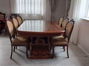 2ci el demir qapi: Qonaq otağı üçün, İşlənmiş, Oval masa, 6 stul