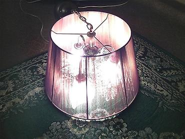 Люстры: Продаю красивую 3х рожковую люстру, б/у. Люстра- абажур в рабочем — 9