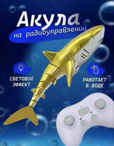 купить большой плюшевый медведь: Радиоуправляемая игрушка в виде акулы золотистого цвета с