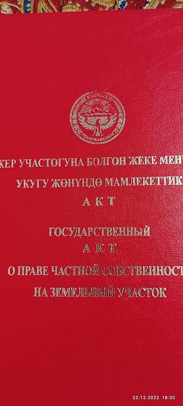земельный участок чолпон ата: 200 соток, Для сельского хозяйства, Красная книга — 7