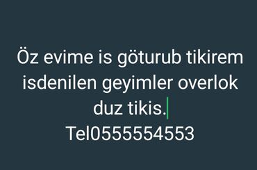 репетитор по бухгалтерскому учёту: Xidmət: Evdə geyim tikimi və təmir - İstənilən geyimlərin sifarişlə