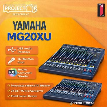 Спорт и хобби: Yamaha MG20XU – peşəkar analoq mikser - USB Audio interfeys — 1