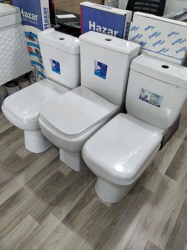 unutazlar: Bu ağ rəngli unitazlar keramikadan hazırlanıb və hamam otaqları üçün