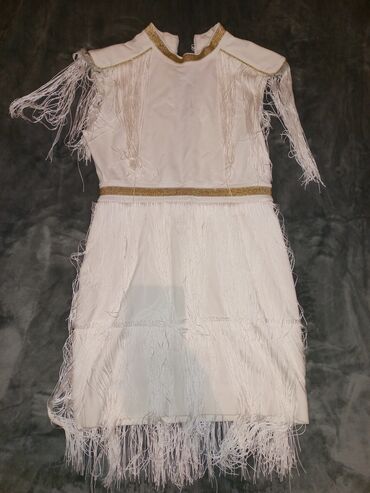 вечернее платье с бахромой: Повседневное платье, Лето, Короткая модель, Прямое, M (EU 38)