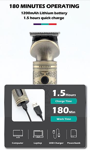 philips epilyator: VGR 106 - Universal Trimmer dəsti 5in1 6000RPM 1200mah TYPC . Qiyməti — 9
