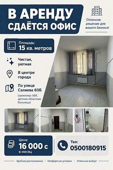 Аренда коммерческой недвижимости: Сдаю Офисный кабинет: 15 м², С ремонтом, С отдельным санузлом — 1