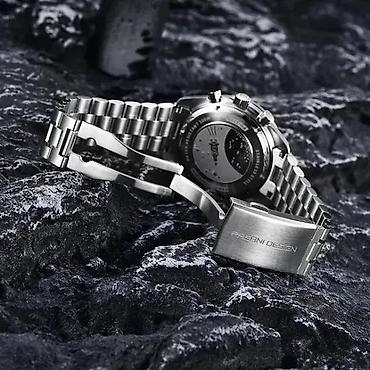 Ručni satovi: PAGANI DESIGN PD-1701 -40mm-Tiffany plava- Omega Speedmaster Potpuno — 5