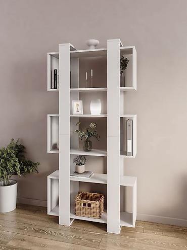 Полки, стеллажи: Открытый стеллаж для зонирования - Высота: 163,2 см - Ширина: 80 см - — 7
