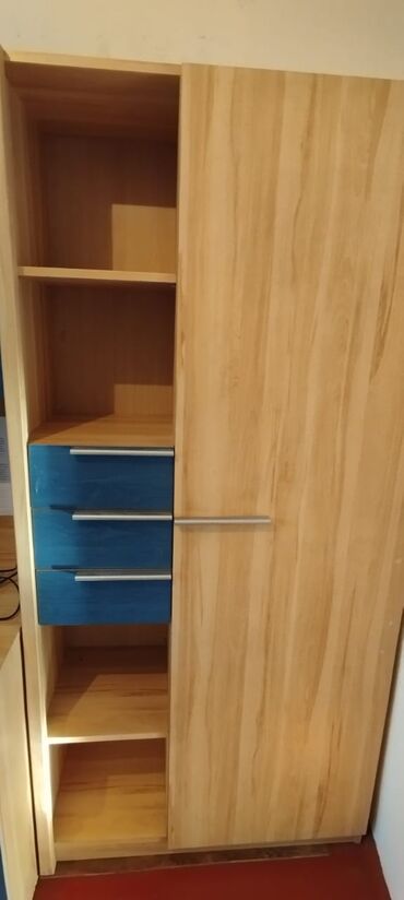 мебель ученик: Шкаф для одежды, Новый, Прямой, ЛДСП