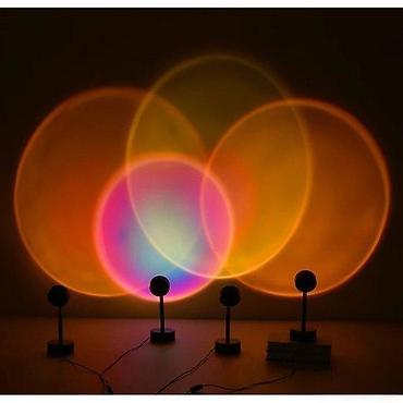 staklene case maxi: 🌅 NOĆNA LAMPA – SUNSET / RAINBOW PROJEKTOR LED USB Lampa – Zalazak — 2
